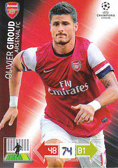 Olivier Giroud Arsenal 2012/13 Panini Adrenalyn XL CL #22
